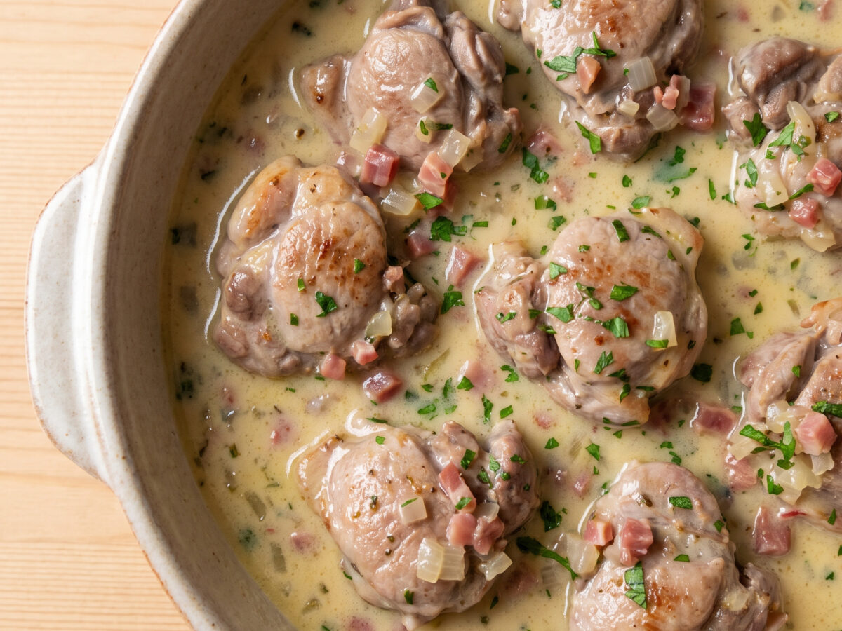 Zartes Lamm mit Zitronen-Ei-Sauce