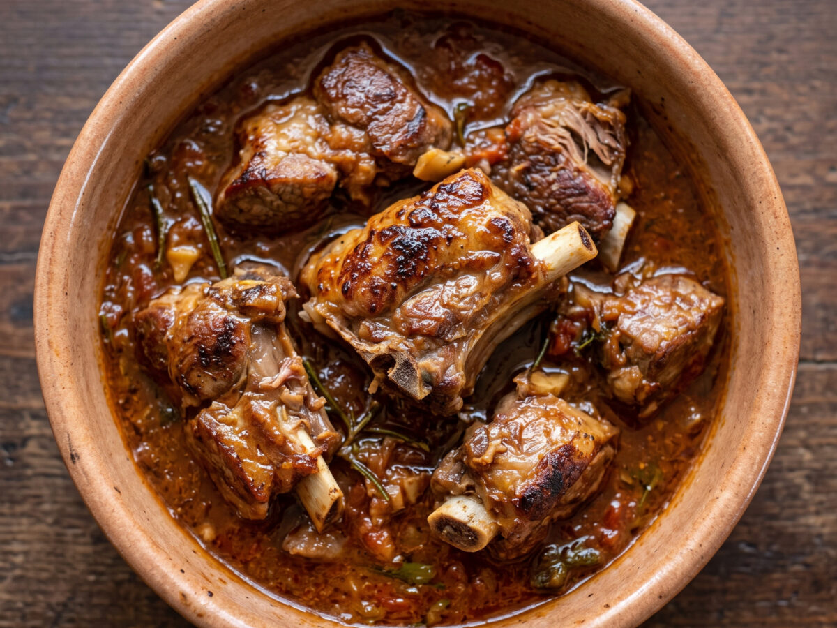 Agnello in potacchio aus den Marken