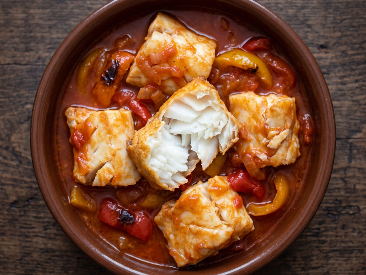 Baccalà con peperoni aus den Abruzzen