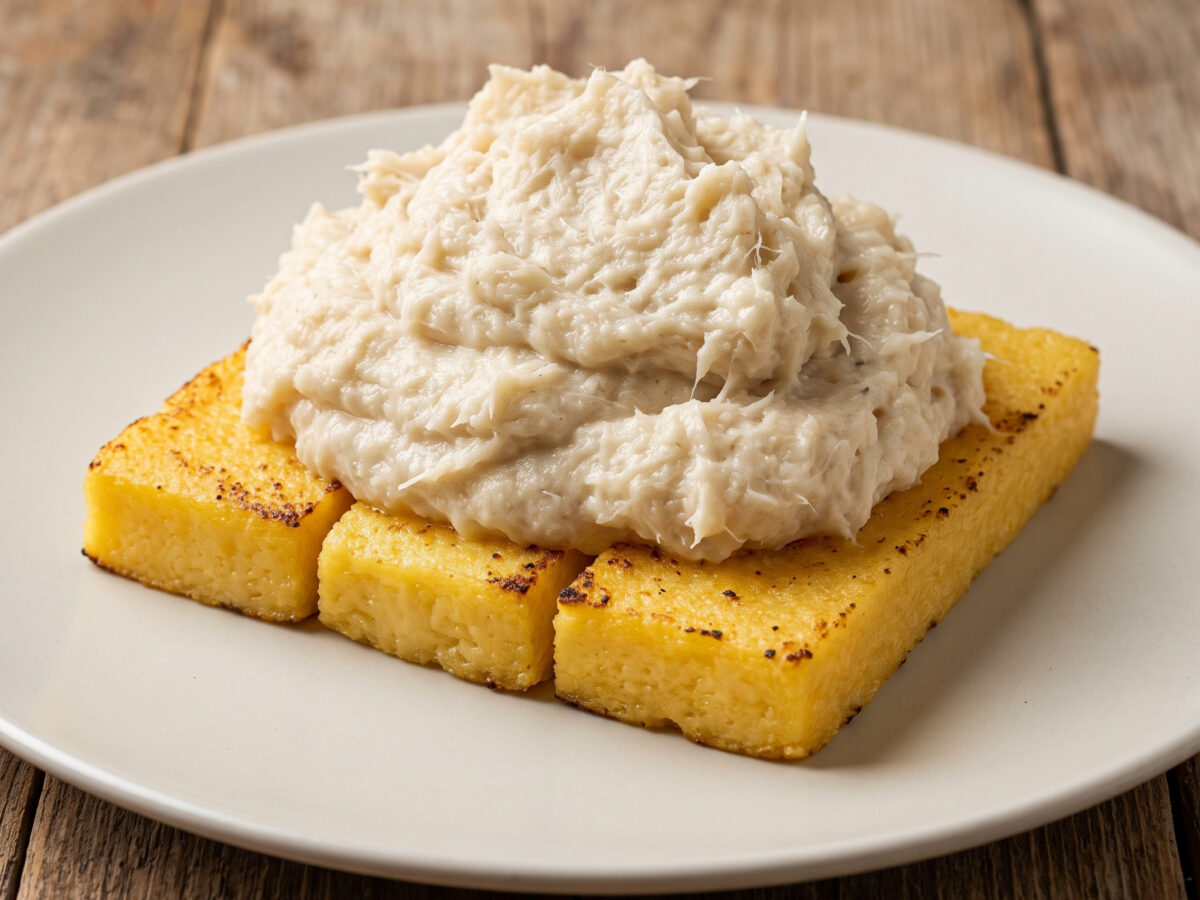 Baccalà mantecato con polenta aus Venetien