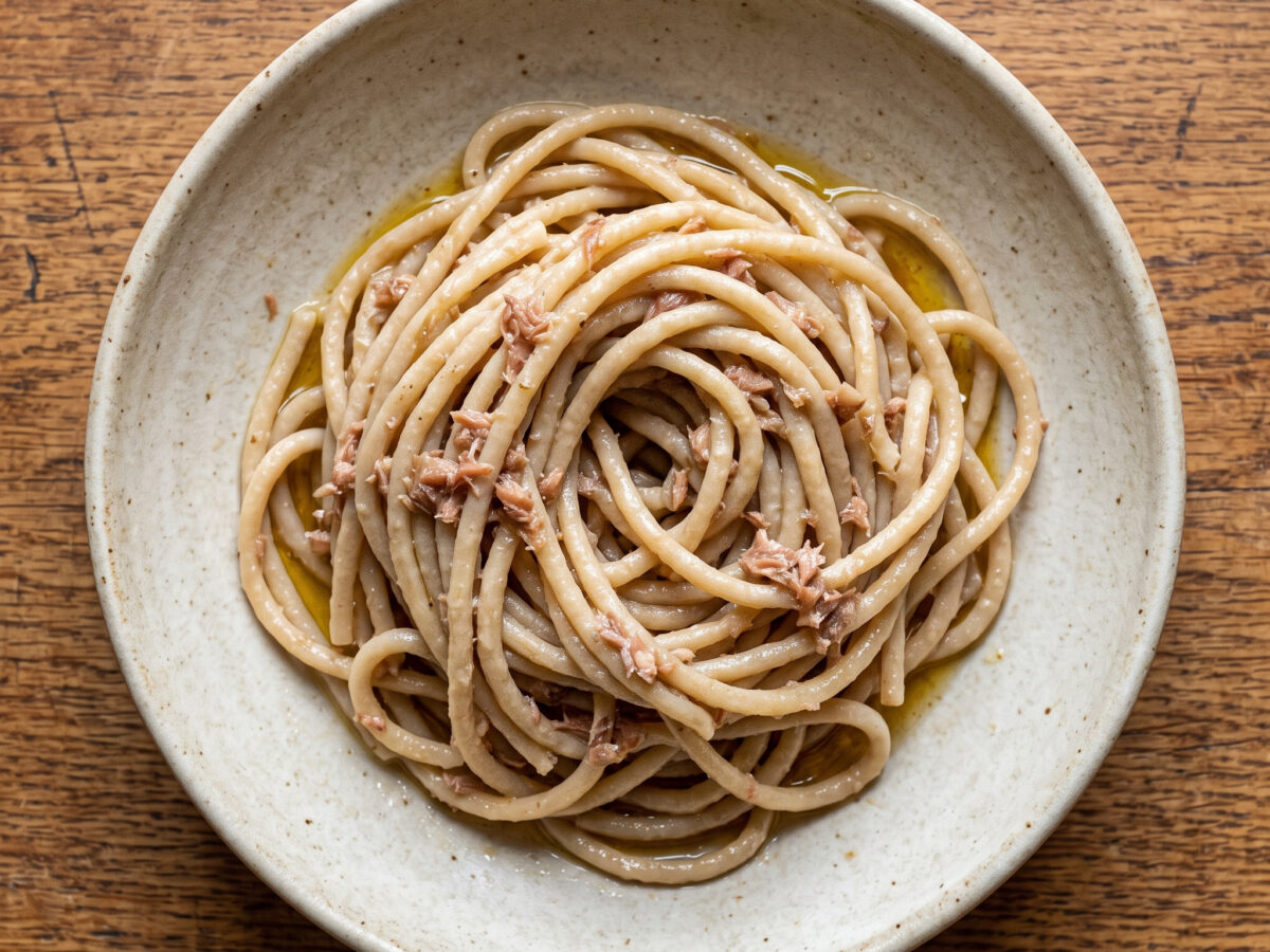 Bigoli con sardelle aus Mantua