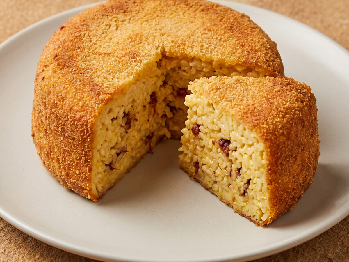 Bologneser Timballo di riso aus dem Ofen
