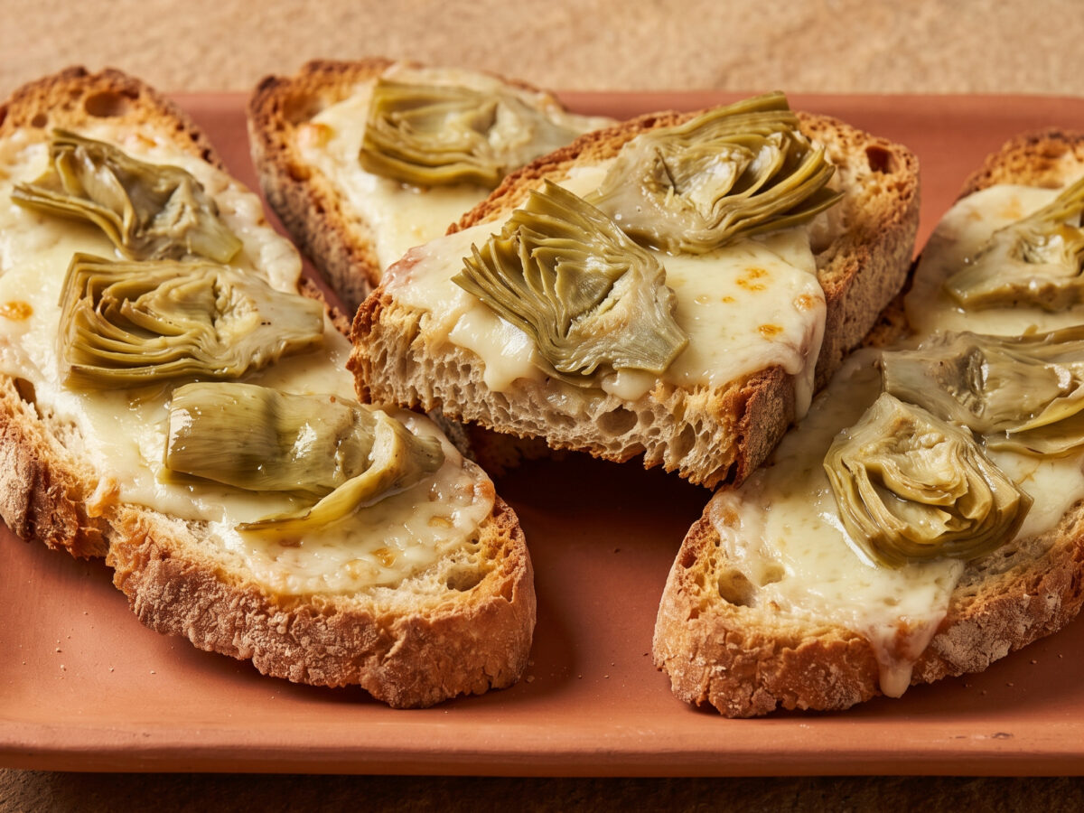 Bruschette di Fontina e carciofi aus dem Aostatal