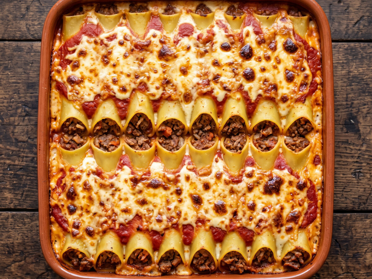 Cannelloni alla Umbra mit hellem Rinderragù