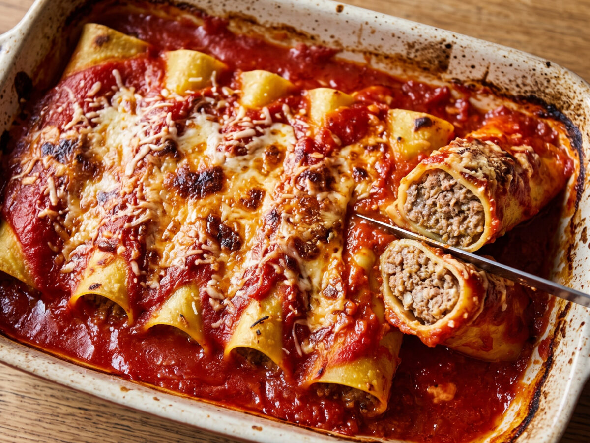 Cannelloni ripieni di carne pugliesi