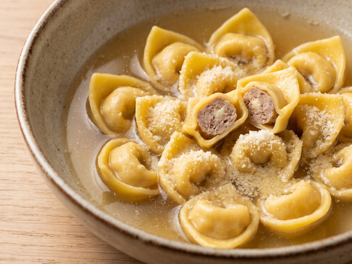 Cappelletti umbri in Brodo di Cappone