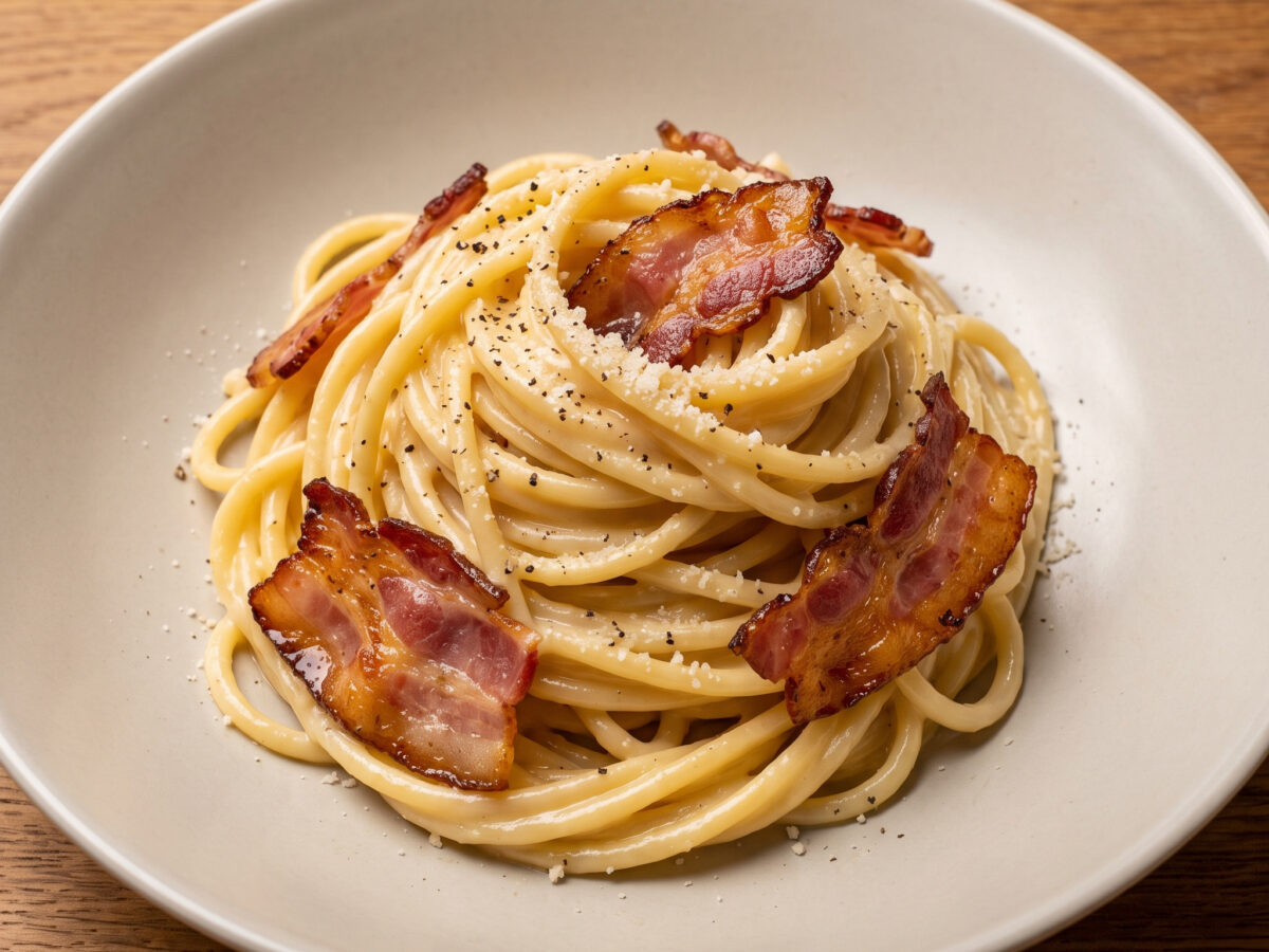 Carbonara altoatesina mit Südtiroler Speck