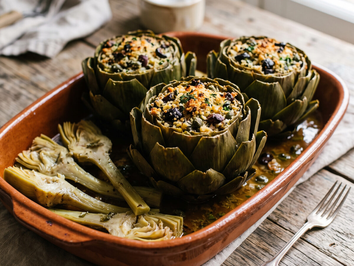 Carciofi ripieni alla napoletana aus Kampanien
