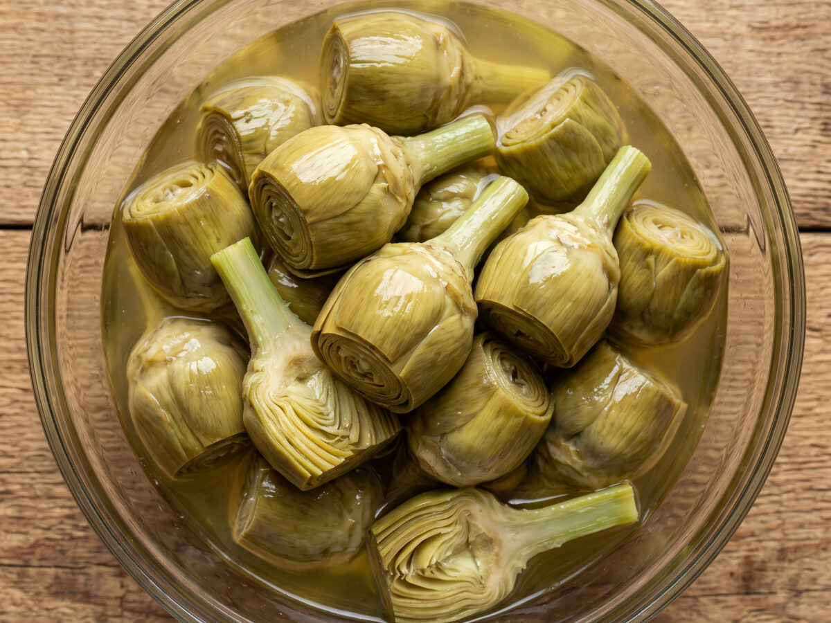 Carciofini sott'aceto in agrodolce