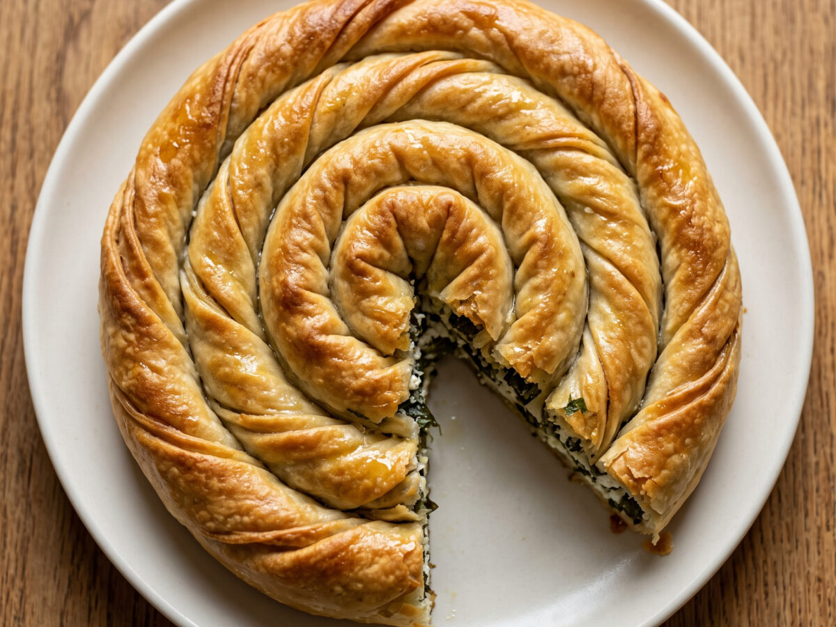 Cargione mit Ricotta und Wildkräutern