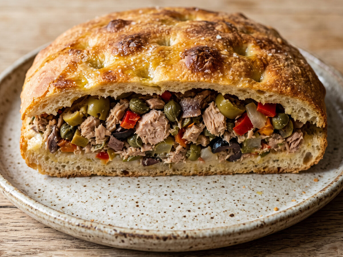 Chichì ripieno: gefüllte Focaccia aus den Marken