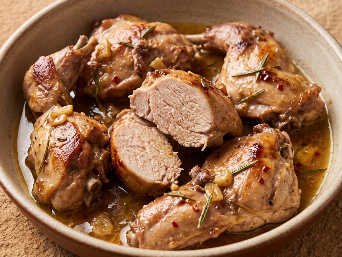 Coniglio alla cacciatora romana