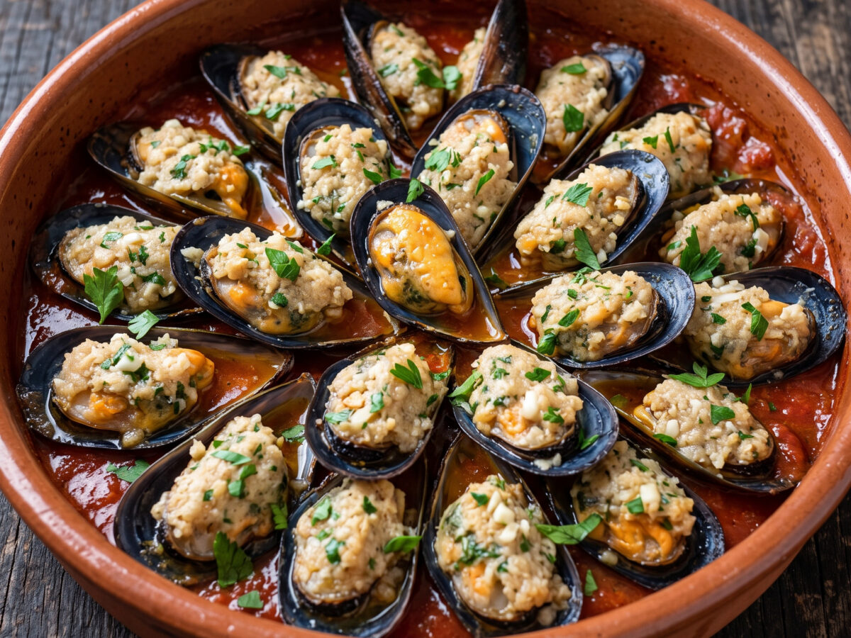 Cozze ripiene all'abruzzese