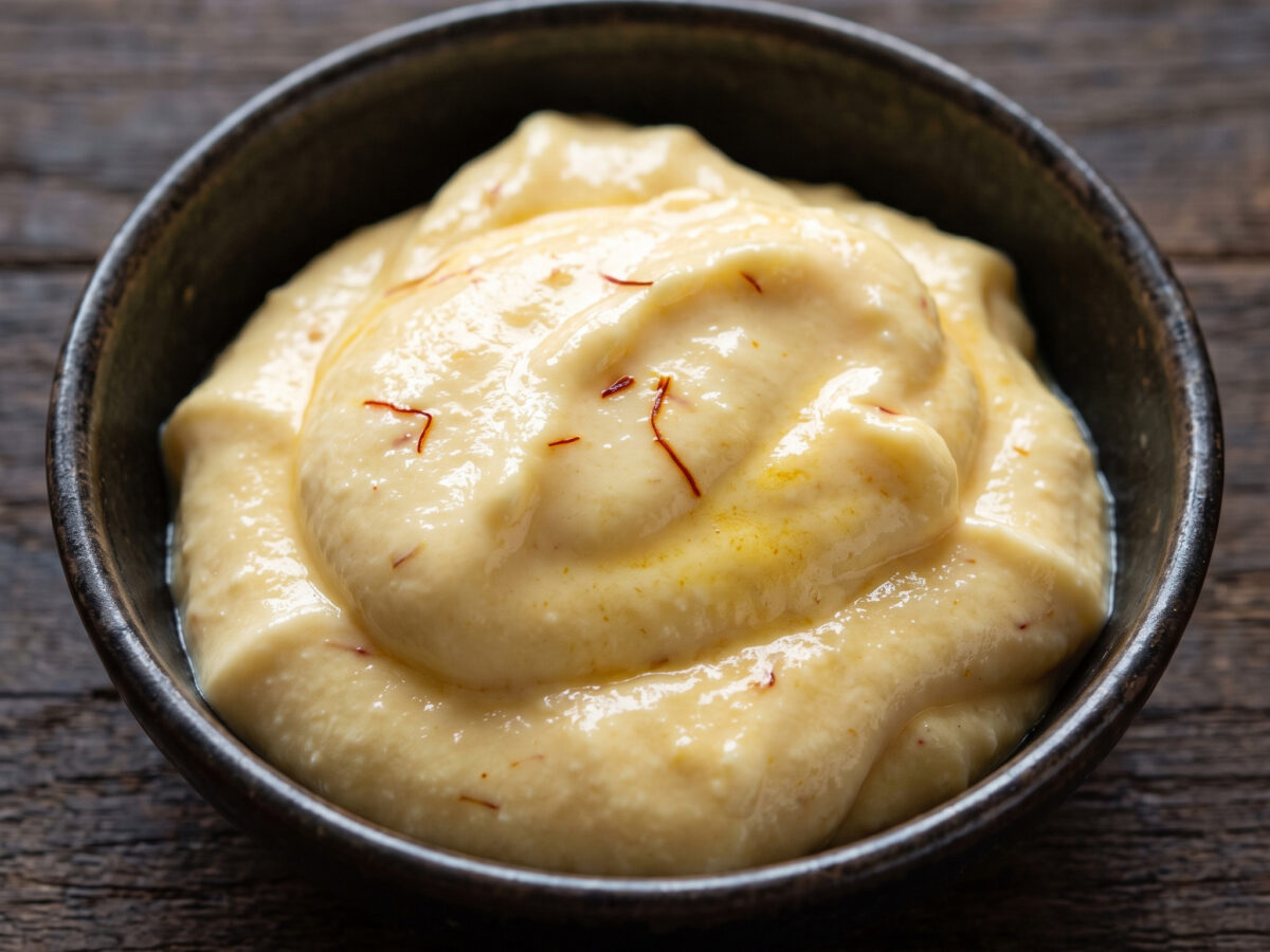 Crema di ricotta e zafferano aus den Abruzzen