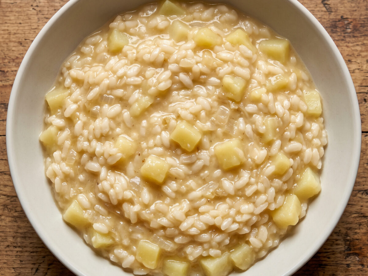 Cremiger Reistopf mit Kartoffeln aus Latium