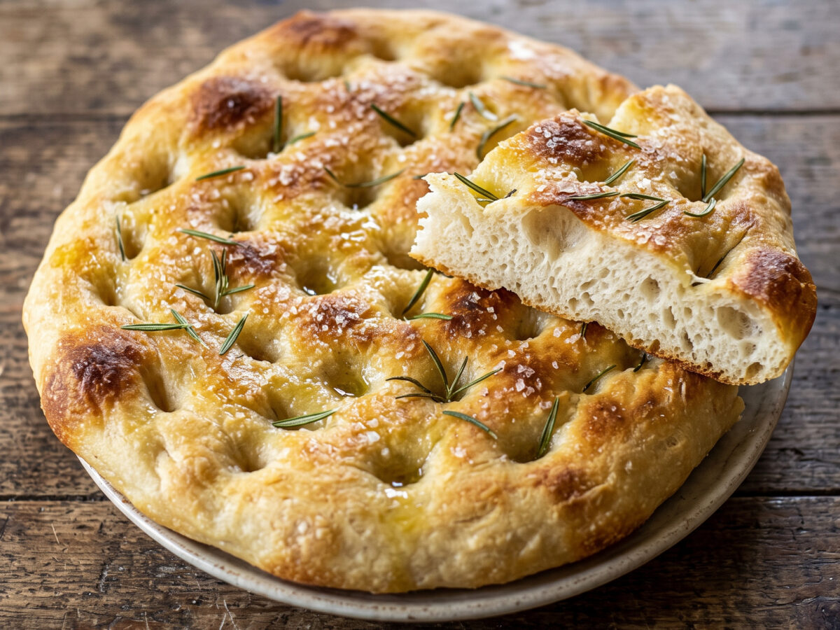 Crescia maceratese: Rosmarin-Focaccia aus den Marken