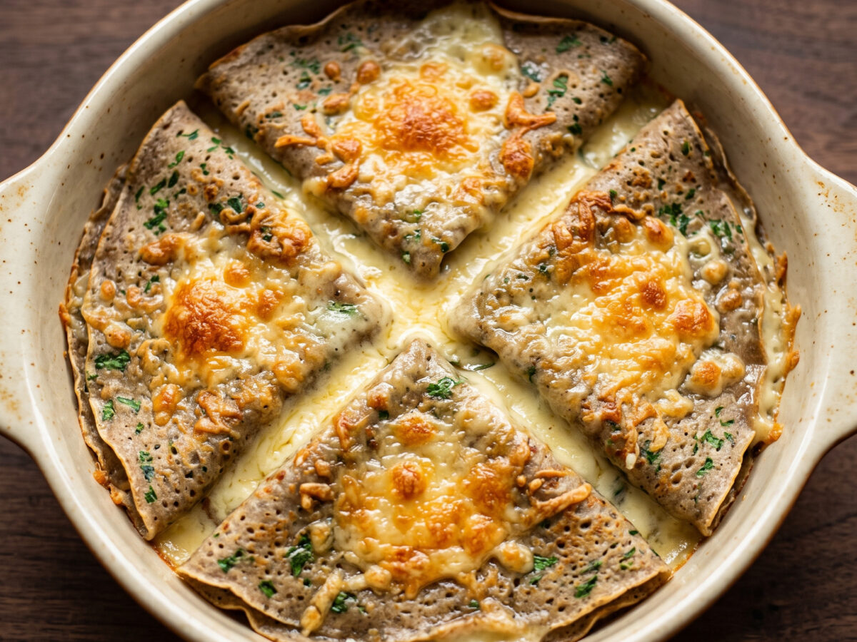 Crespelle al prezzemolo con Castelmagno