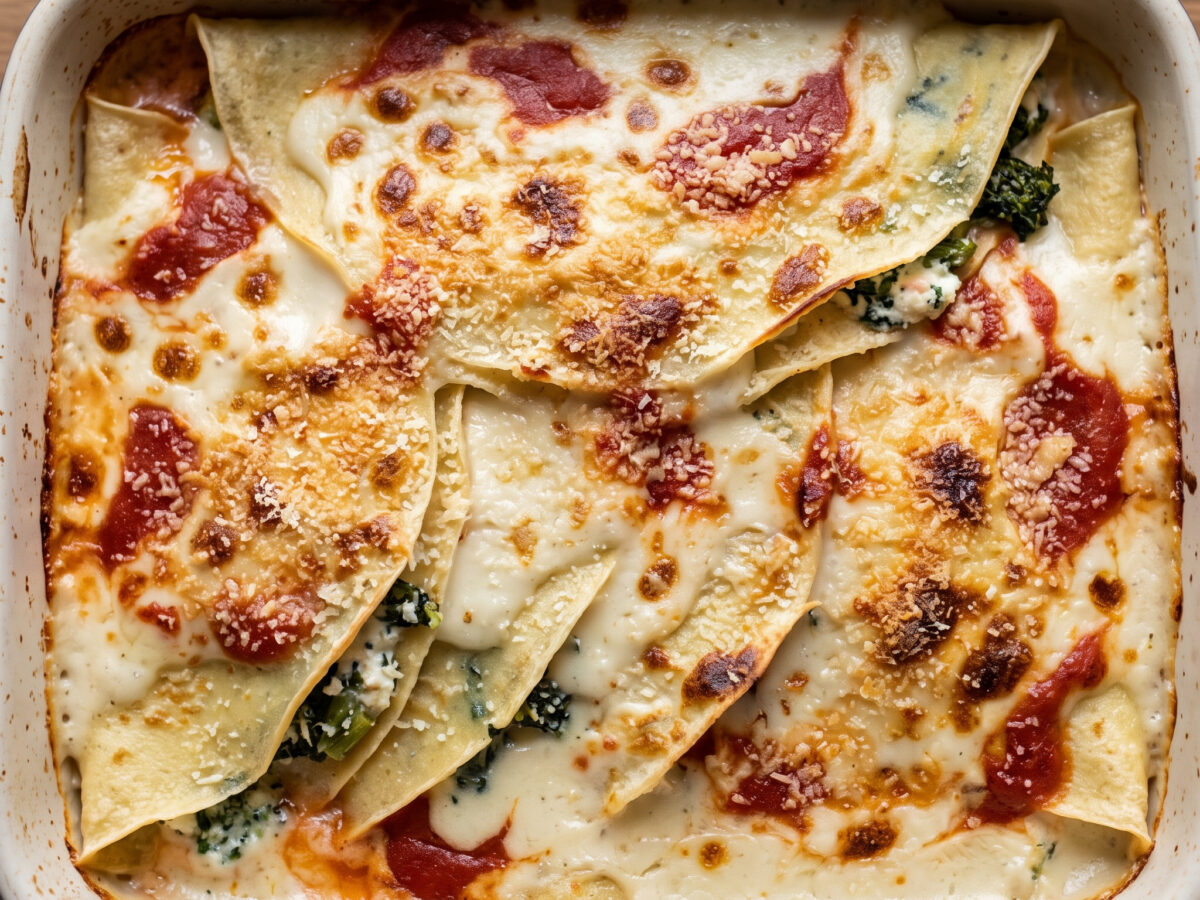 Crespelle con ricotta e broccolo fiolaro