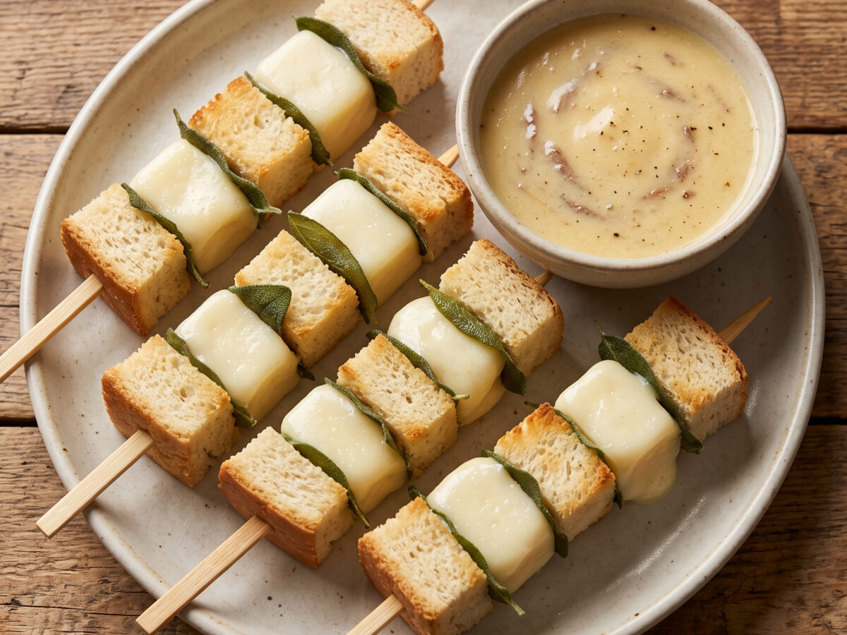 Crostini alla provatura e alici