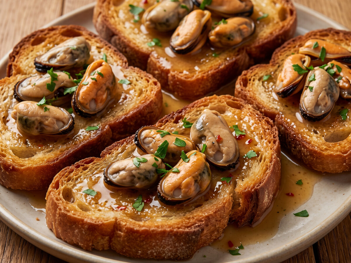 Crostini con le cozze aus Molise