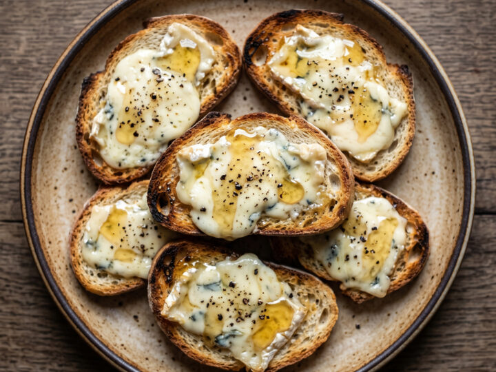 Crostini al Gorgonzola e miele