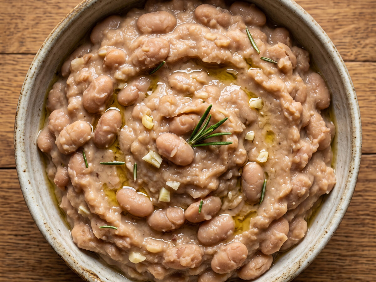 Rustikale Bohnenküche aus dem Polesine