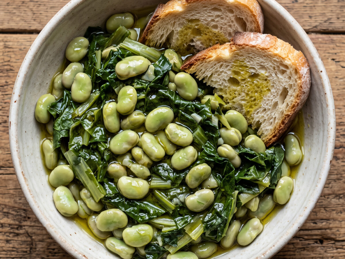 Süße Fave, herbe Zichorie