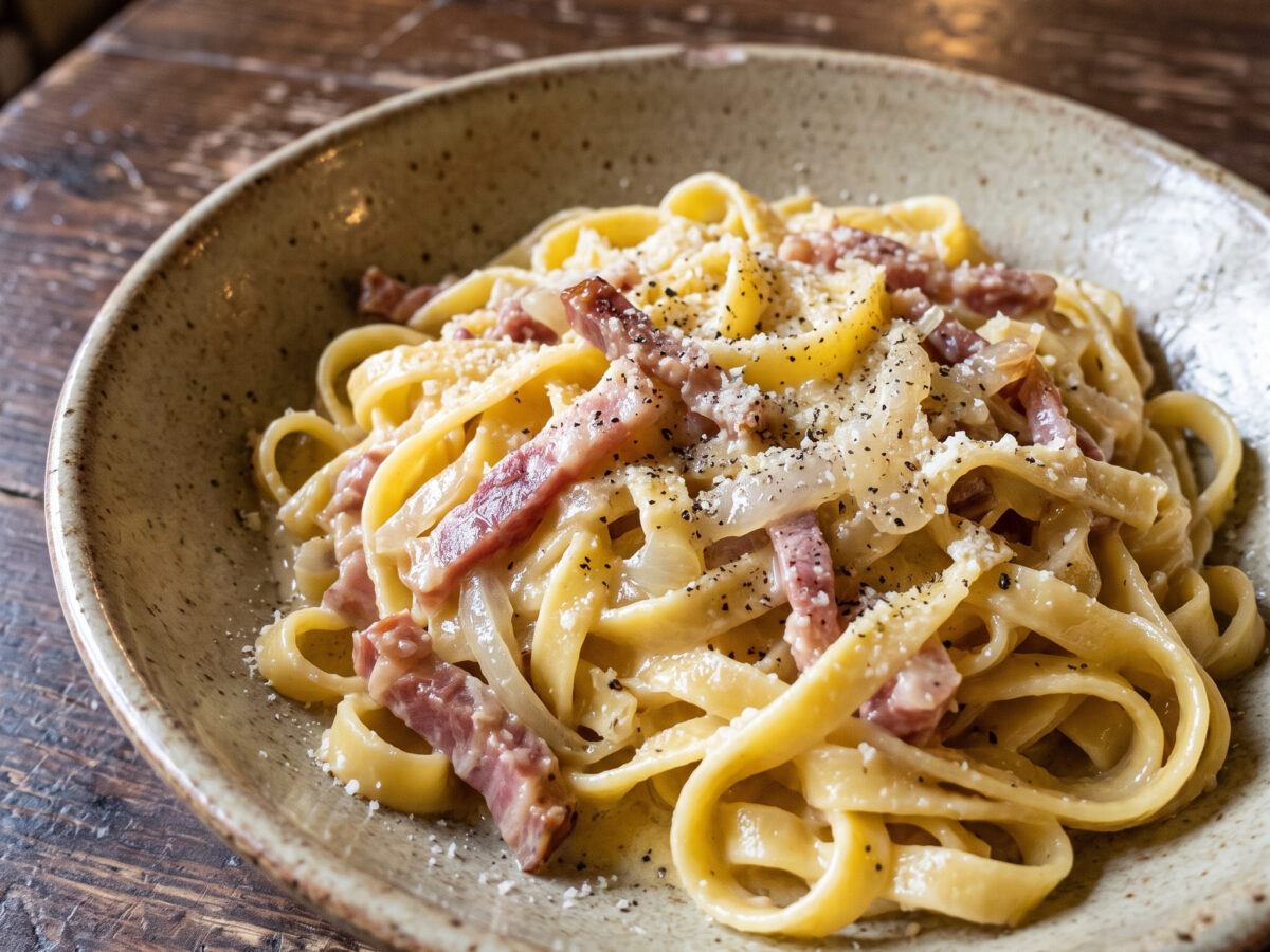 Fettuccine alla papalina aus Latium