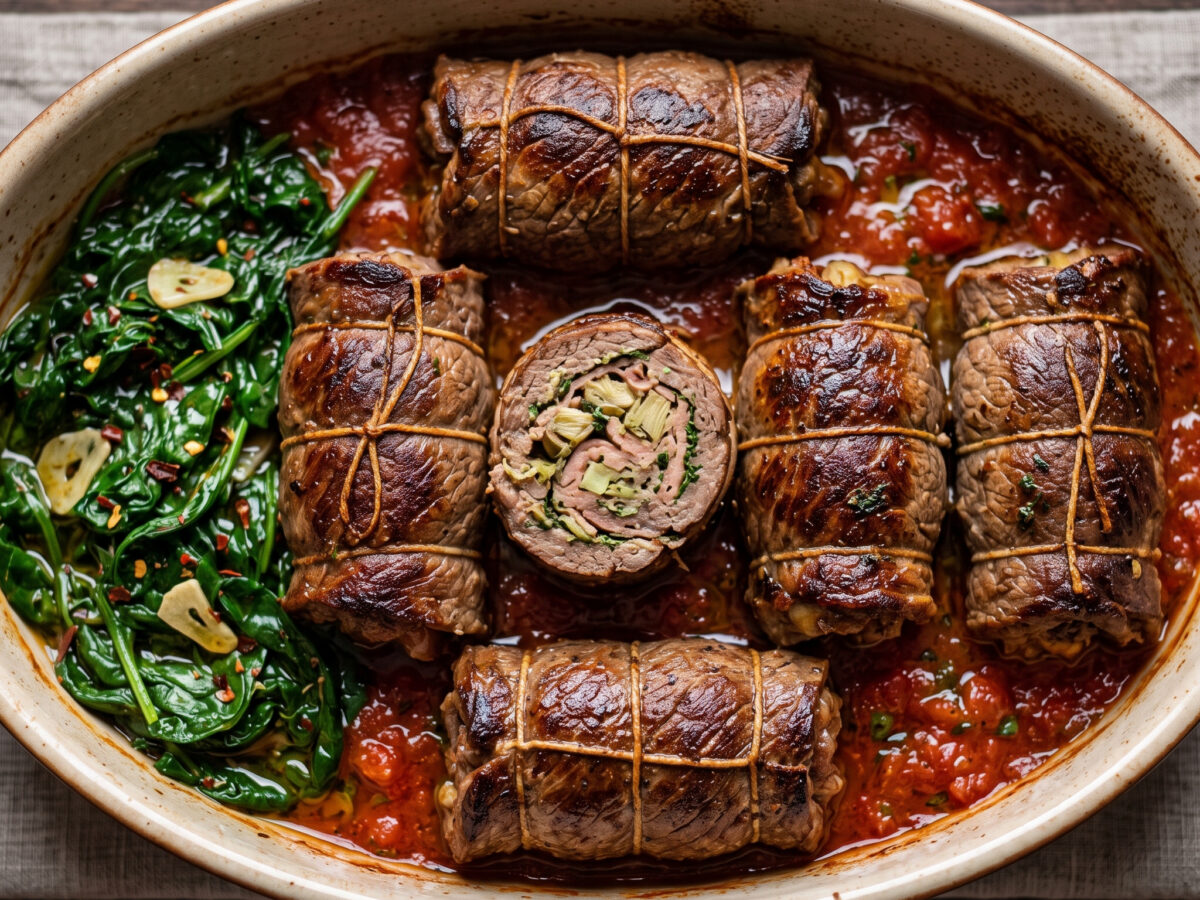 Zarte Röllchen, kräftige Sauce