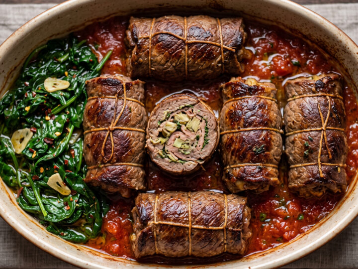 Zarte Röllchen, kräftige Sauce