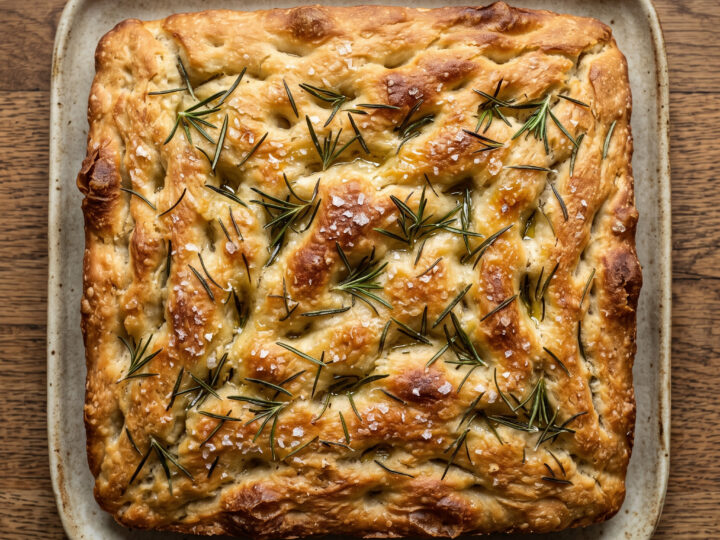 Focaccia al rosmarino mit goldener Kruste