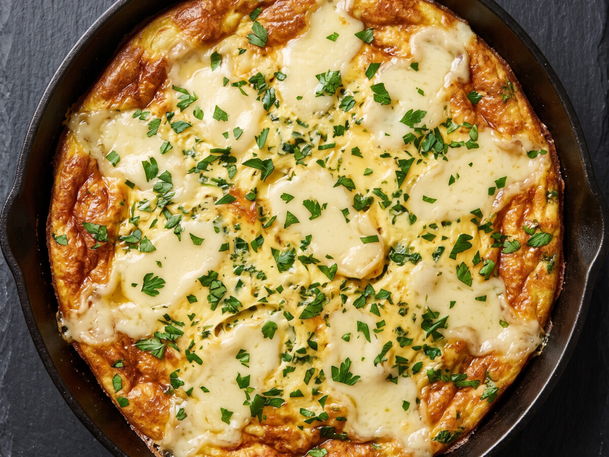 Frittata ai formaggi – goldbraun und käsezart