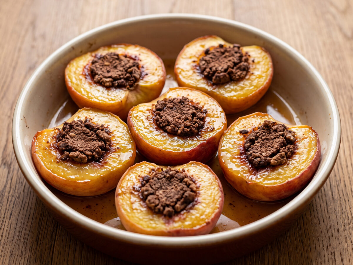 Pesche ripiene al forno
