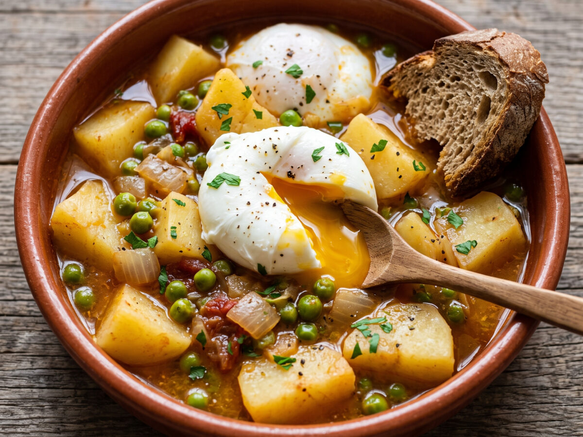 Ghiotta di patate e uova aus Sizilien