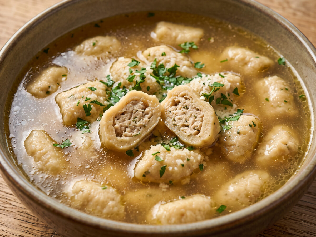 Gnocchetti di pollo in brodo – kleine Gnocchi, große Wärme