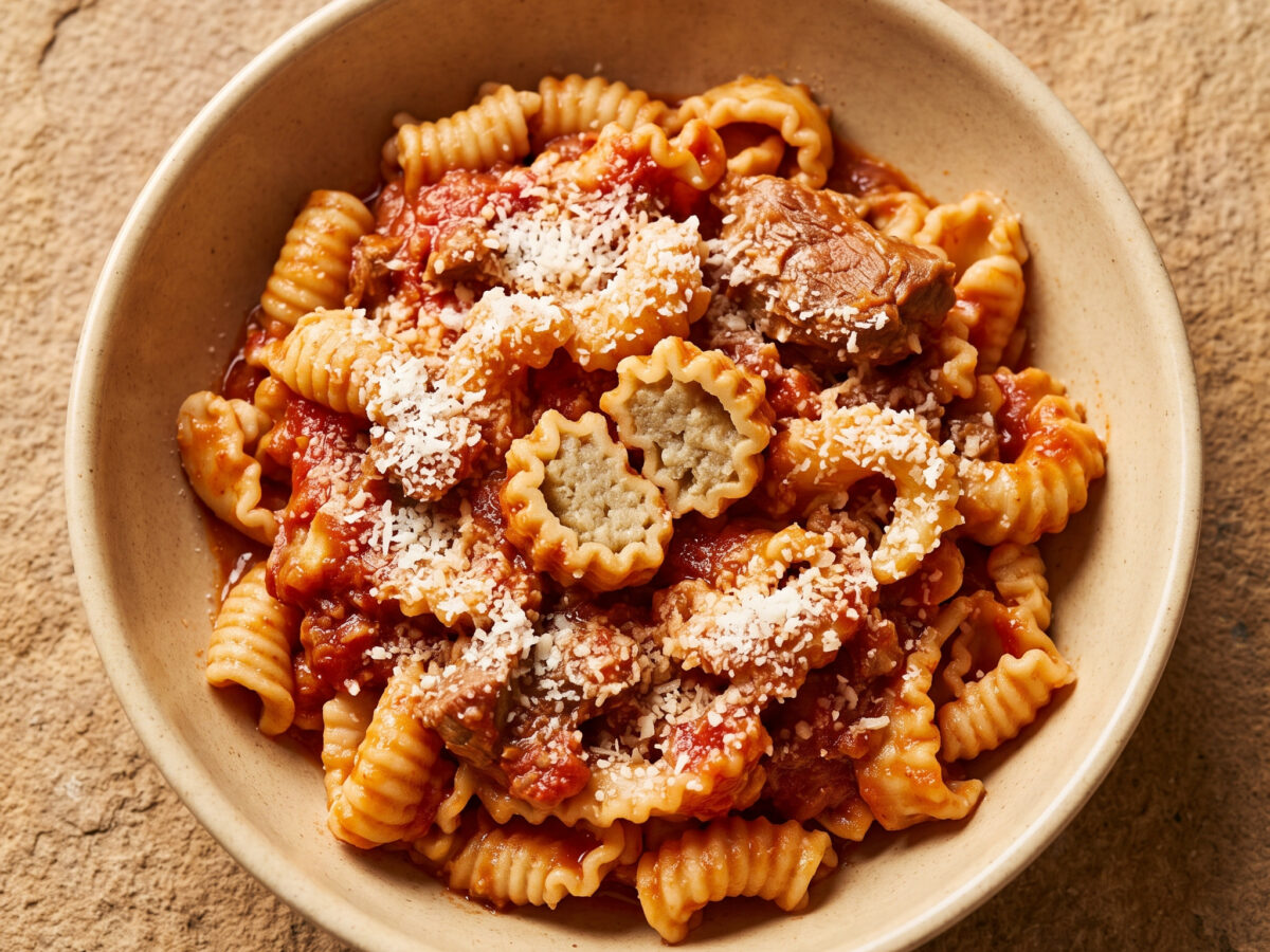 Gnocchi ricci aus Amatrice mit Sugo di castrato
