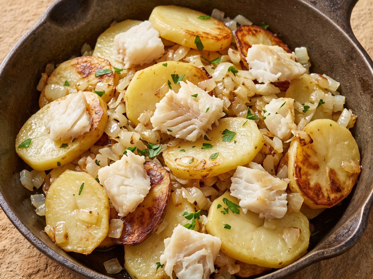 Grostl di stoccafisso aus Südtirol