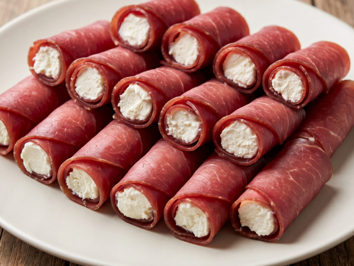 Involtini di bresaola e caprino aus der Lombardei