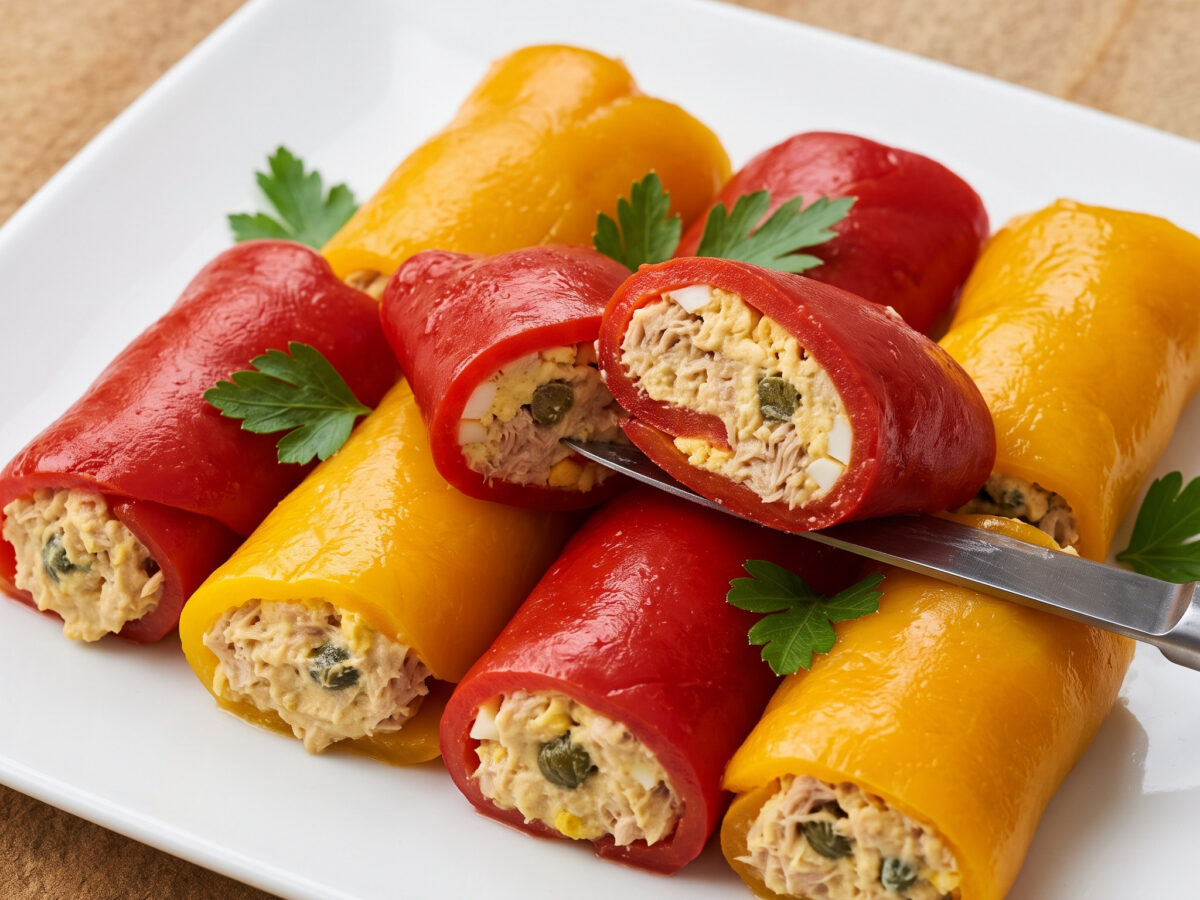 Involtini di peperoni alla piemontese