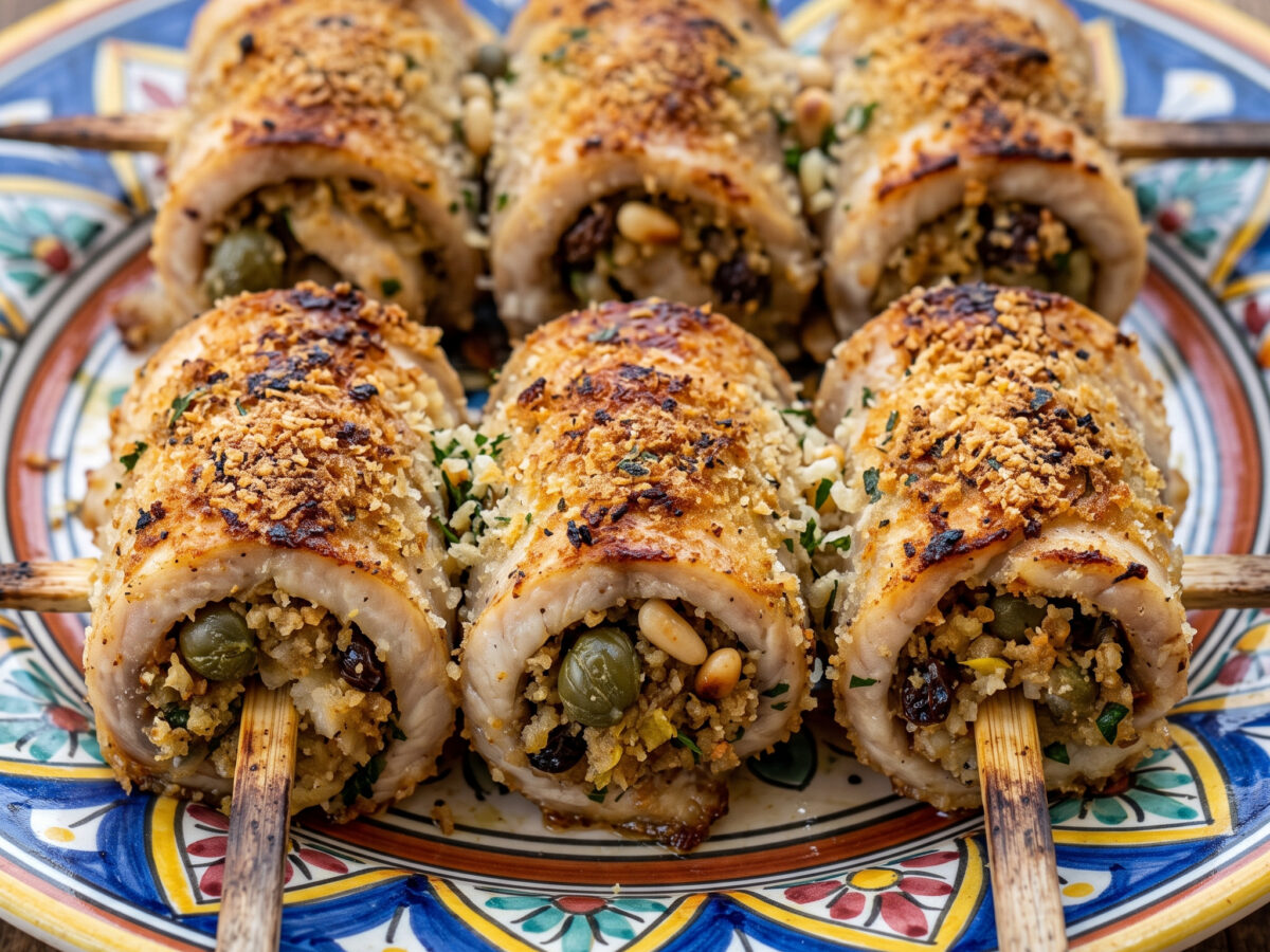 Involtini di pesce spada alla messinese