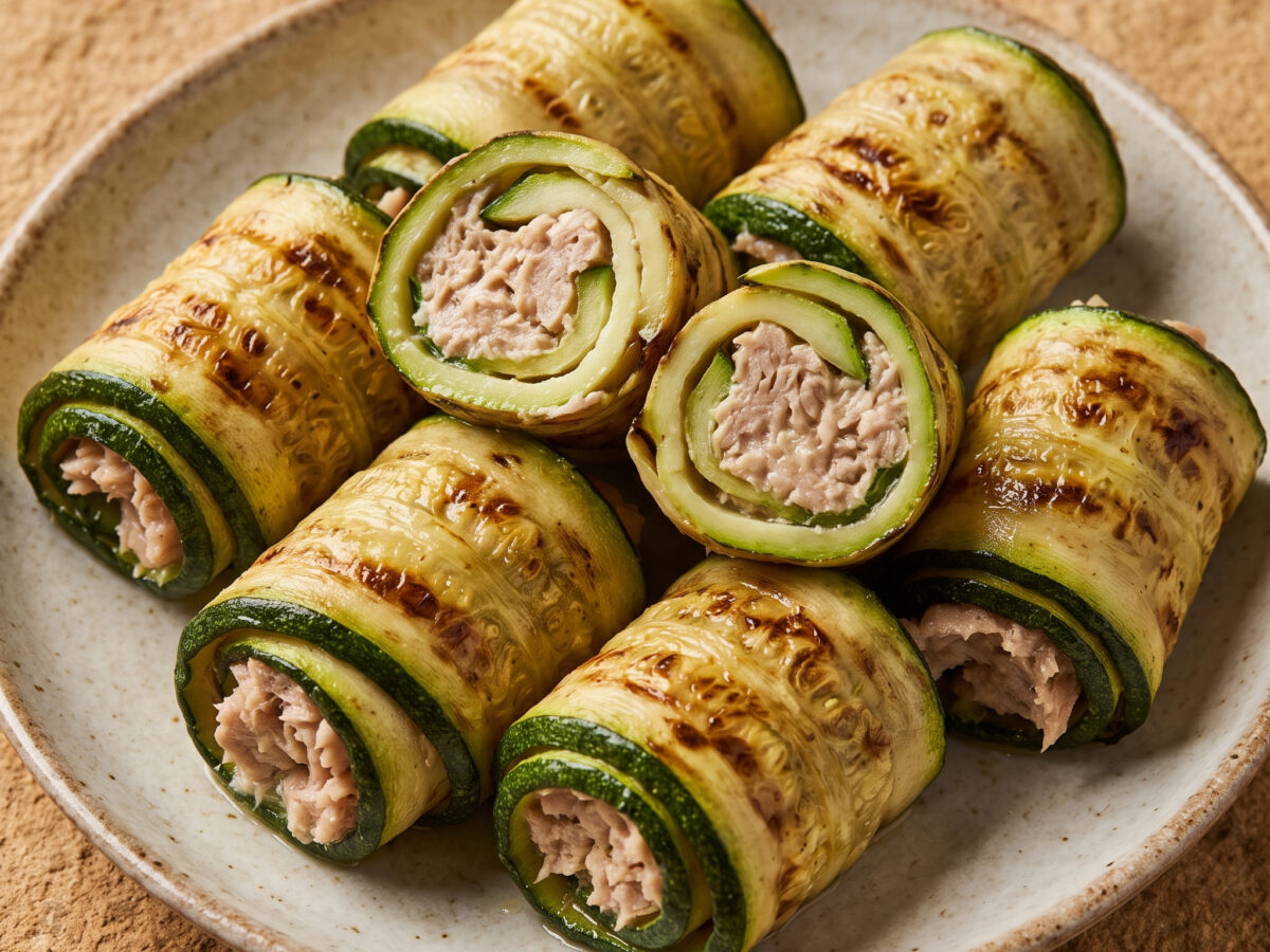 Involtini di zucchine e tonno aus Apulien