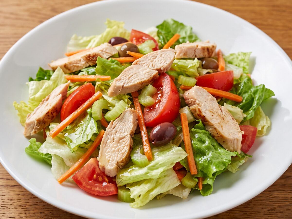 Kalter Hähnchensalat für warme Tage