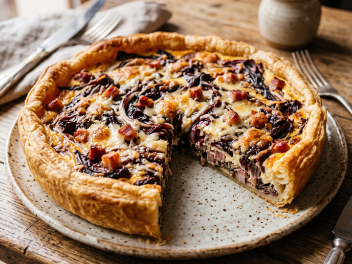 Knusprige Torte mit venetischem Radicchio