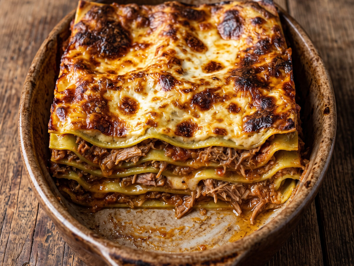 Lasagne al ragù di papera aus den Marken