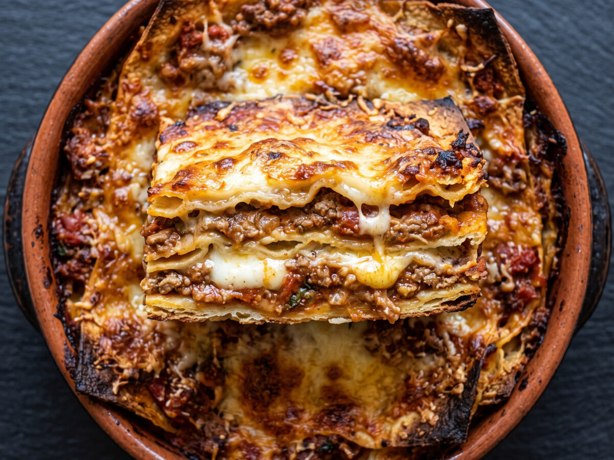 Lasagne di pane carasau al ragù