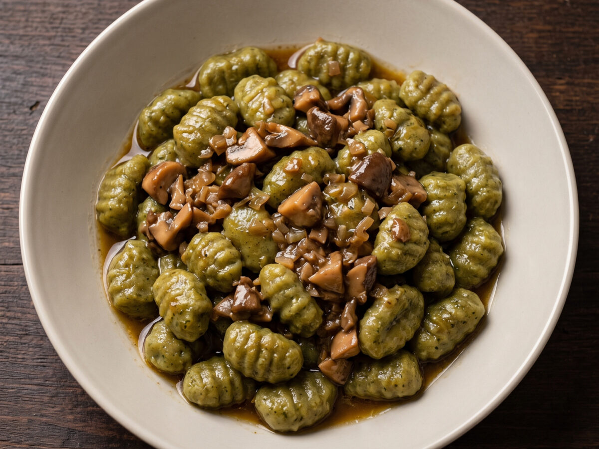 Ligurische Gnocchi mit Borretsch und Pilz-Sugo