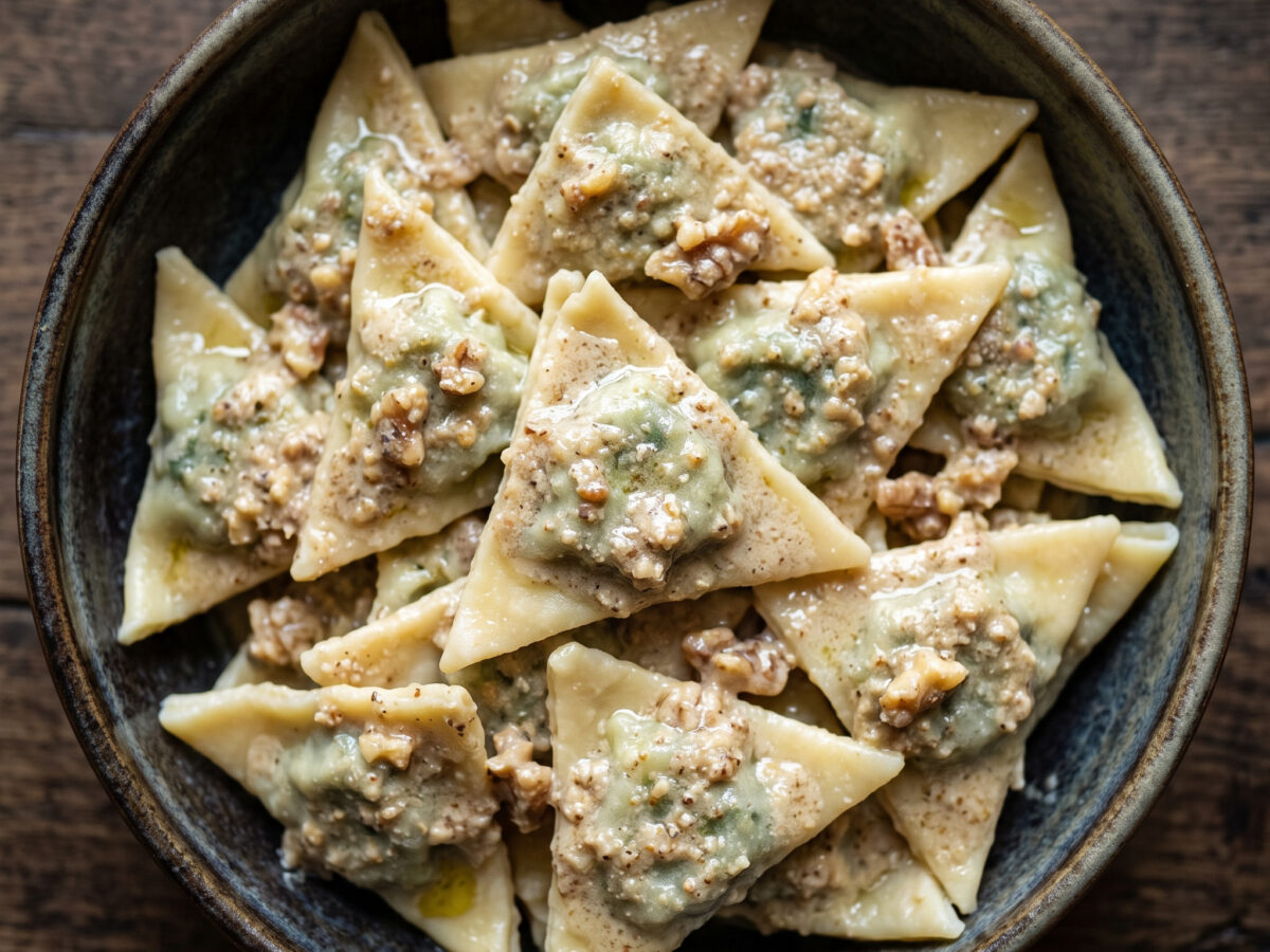 Ligurische Pansoti alla borragine