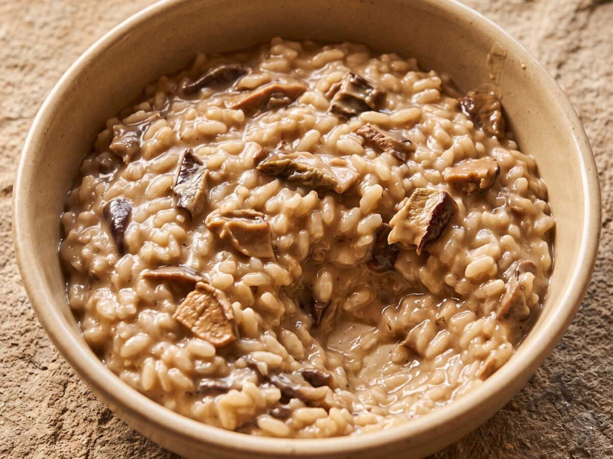 Ligurisches Risotto mit getrockneten Steinpilzen