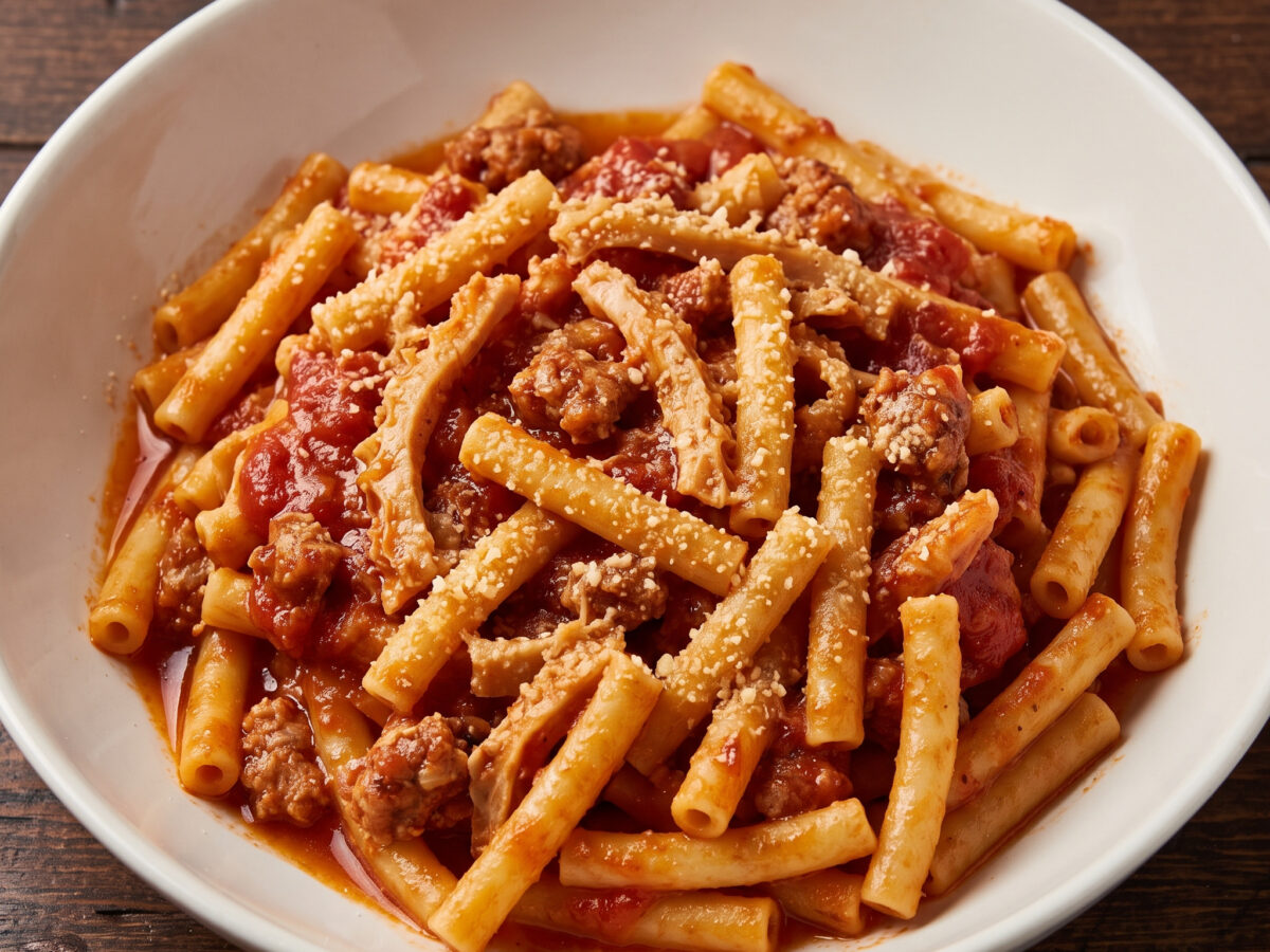 Maccheroni con la trippa aus Ligurien