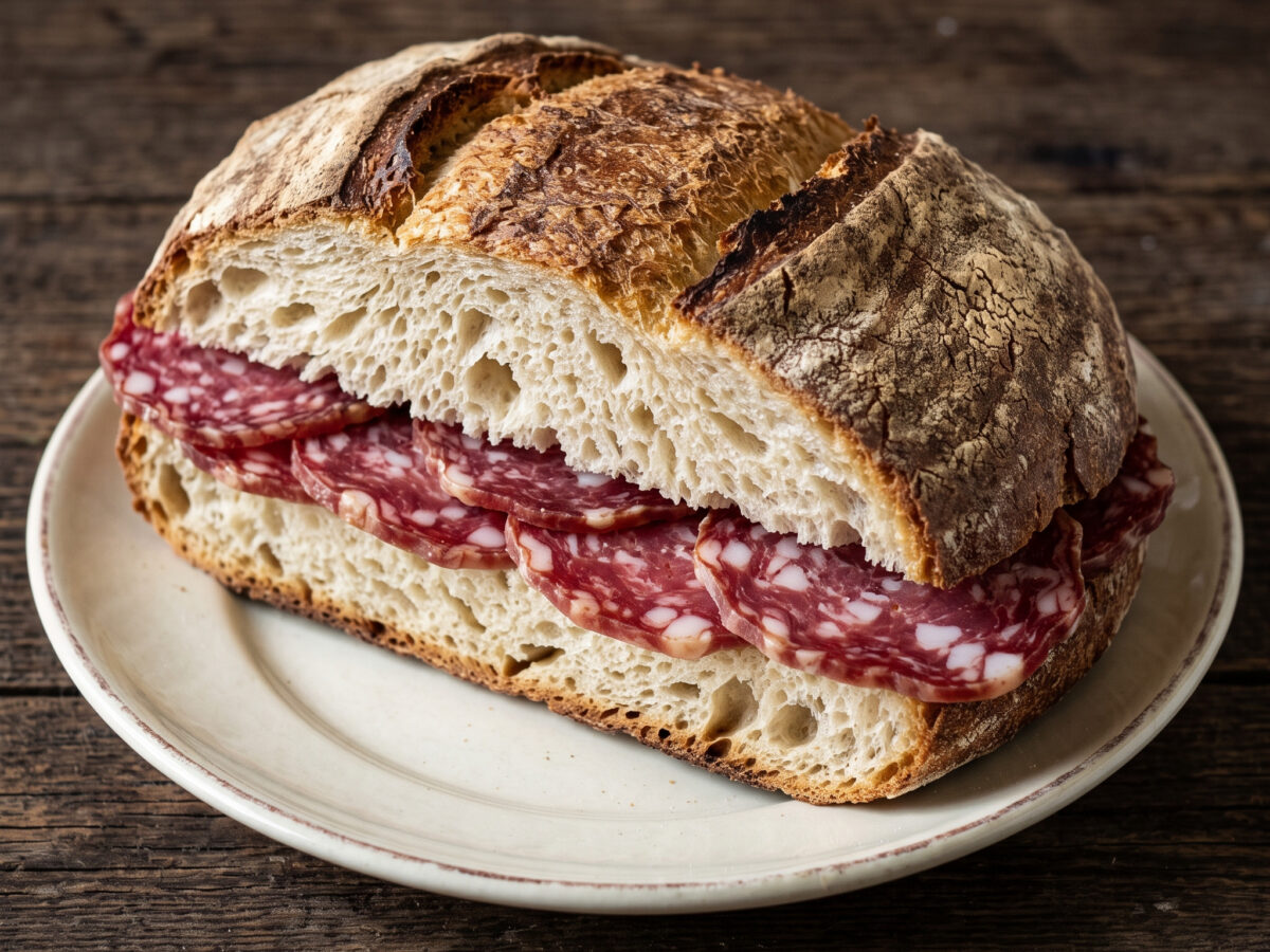 Miccone con salame di Varzi
